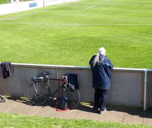 man with a bike at Coggeshall Town
