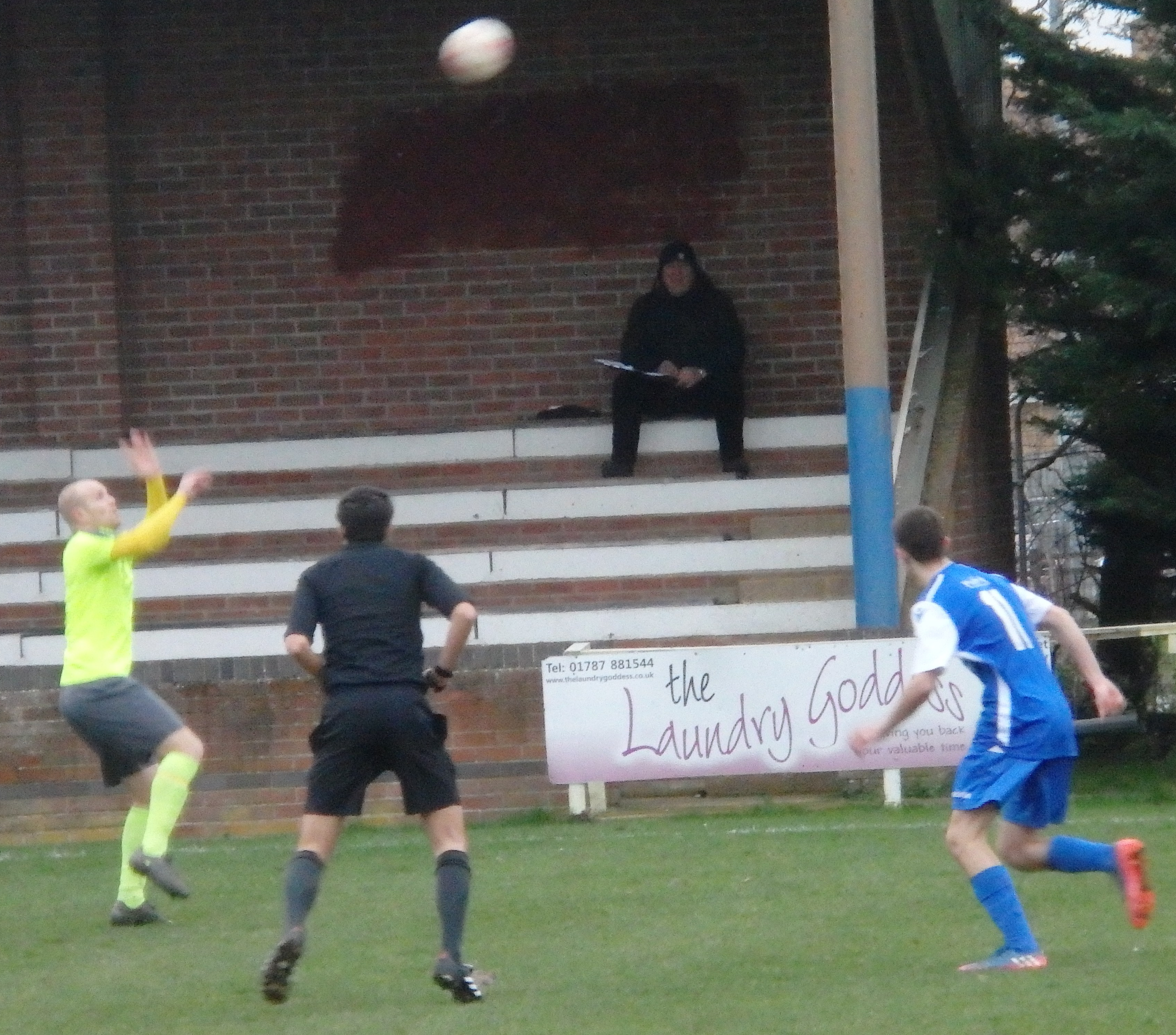 lone man in the stand